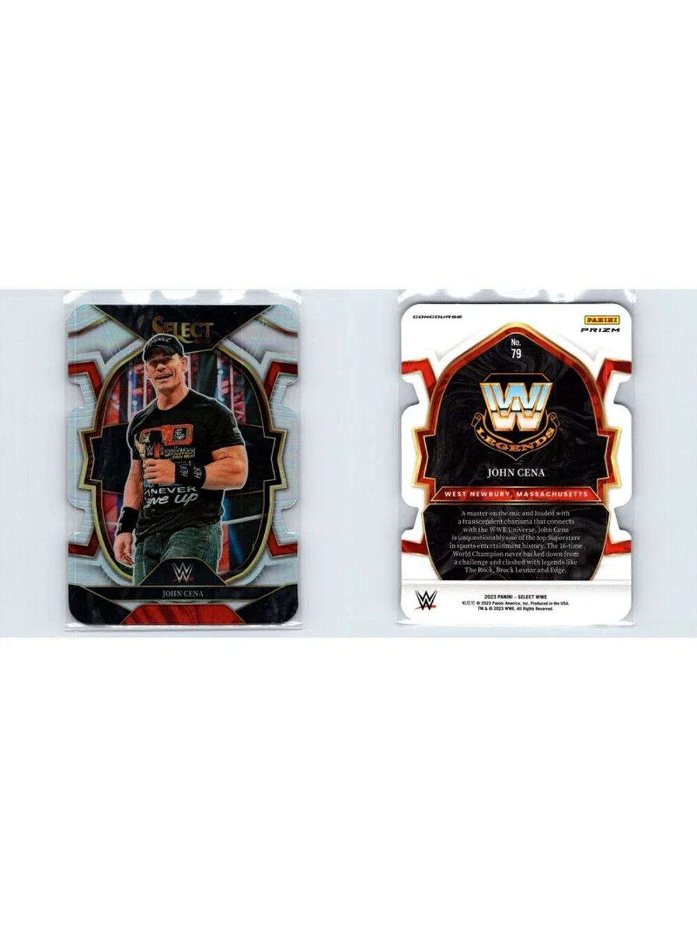 2023 Panini Select WWE John Cena #79 Silver Die-Cut